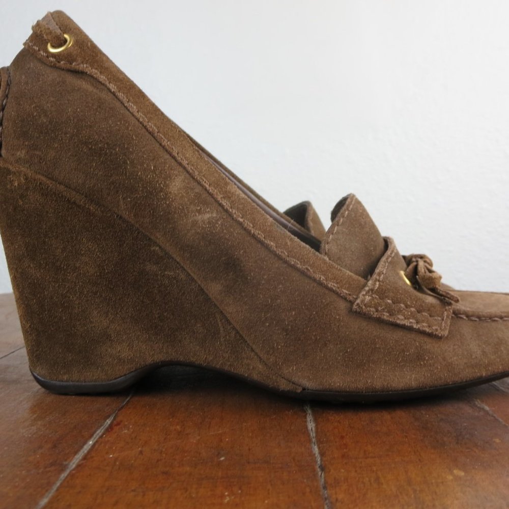 PRADA ORIGINAL CAR SHOE WEDGES SIZE 7.5 / 37.5